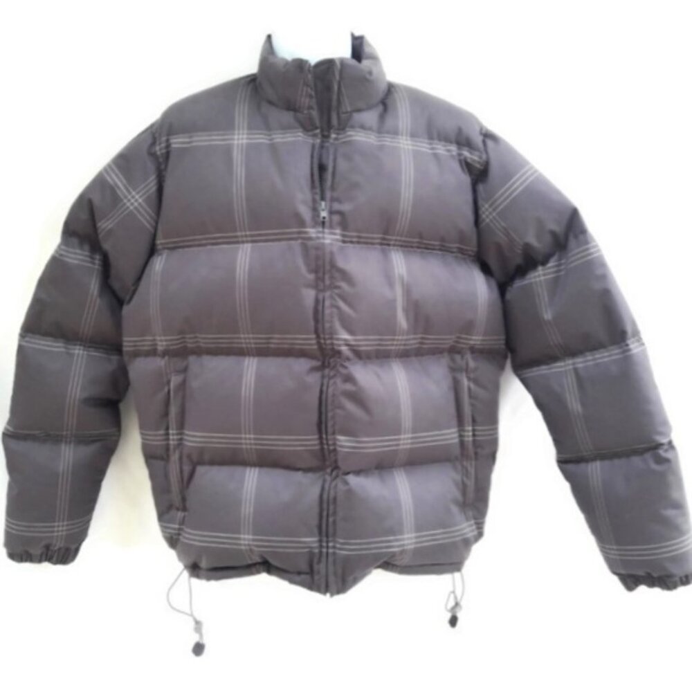 Stussy Ultra Puffer Jacket Grey Snow Board Ski Down Feather YKK Zipper M D